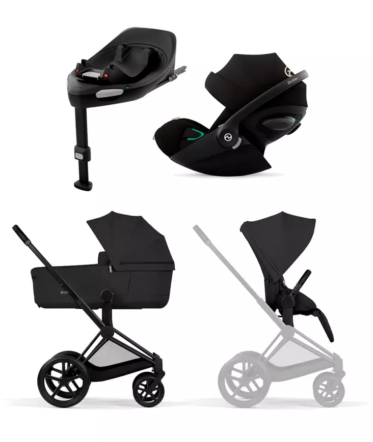 Cybex Priam Comfort starttipaketti Matt Black/Sepia Black. - Barnvagnar och kombivagnar - 526000011STACLG - 1
