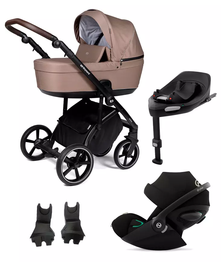 Tinynord Active starttipaketti Onyx Brown Grip, Praline Beige. - Barnvagnar och kombivagnar - 298917STA3CLG - 1