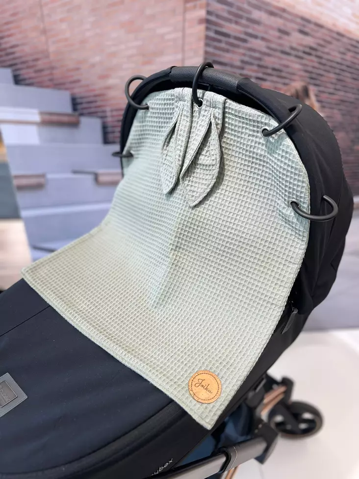 Vaunuverho JoiKu Bunny Vihreä, vohvelikangas. - Vagnsgardiner och fästringar - JOIVVBUVI - 1