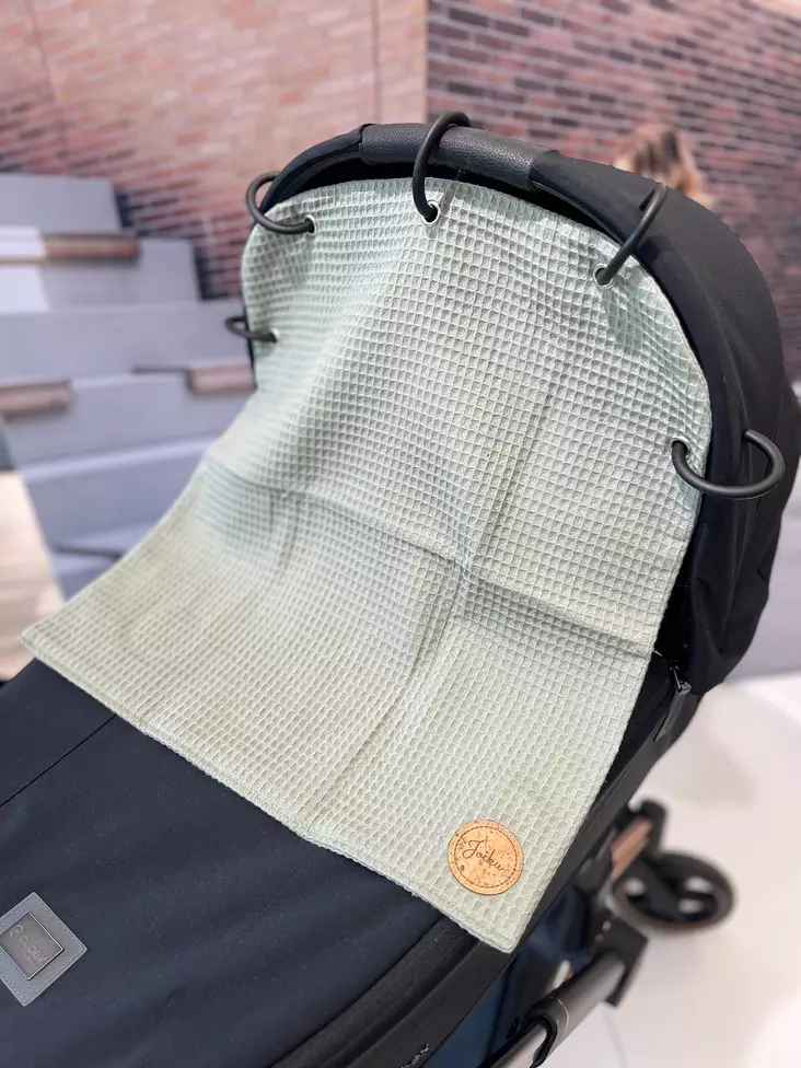 Vaunuverho JoiKu Vihreä, vohvelikangas. - Vagnsgardiner och fästringar - JOIVVPLVI - 1