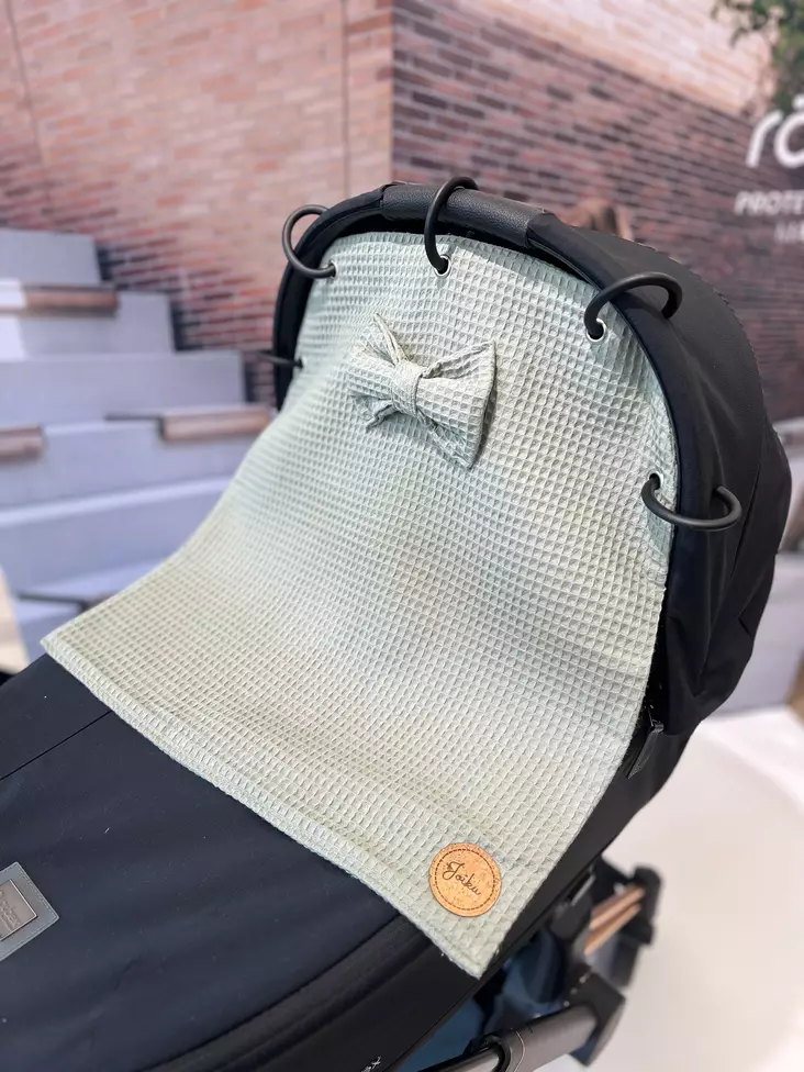 Vaunuverho JoiKu Rusetti Vihreä, vohvelikangas. - Vagnsgardiner och fästringar - JOIVVRUVI - 1