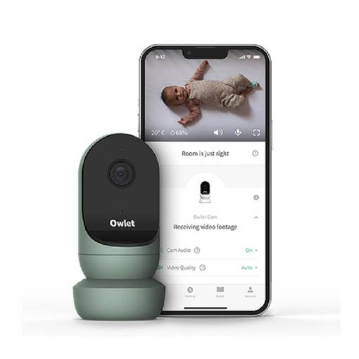 Owlet Cam 2 itkuh=C3=A4lytin yhdistet=C3=A4=C3=A4n omaan =C3=A4lypuhel=
imeen - Babyvakt - BCR6N61BBJ - 1