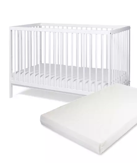 Pinnasänky Tinynord Lassy White ja Anne & Mikael Premium patja. - Spjälsängar och barnsängar - 297296PAK - 1