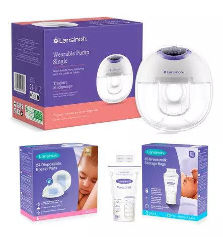 Rintapumppu Lansinoh Wearable Single kampanjapaketti. - Bröstpumpar - 54072pak - 1