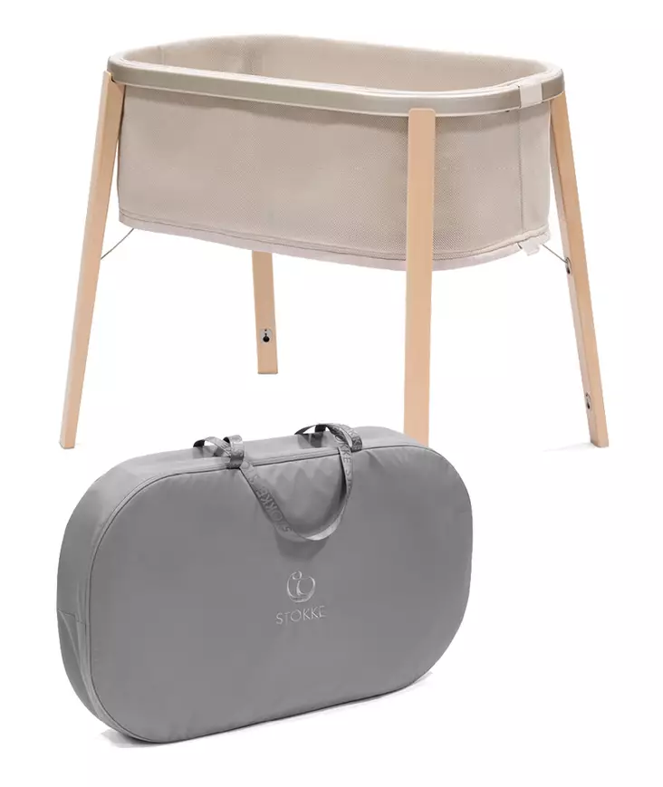 Stokke Snoozi s=C3=A4nky ja kuljetuslaukku Sandy Beige. - Spjälsängar och barnsängar - 629601pak - 1