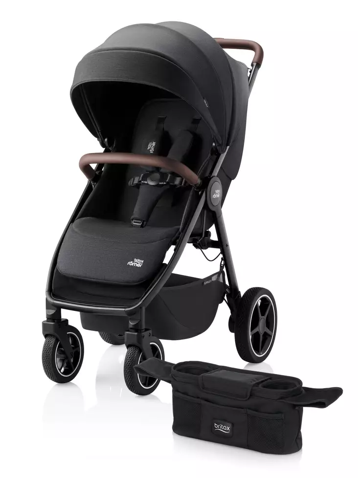 Matkarattaat BRITAX B-Agile R Carbon Black ja Organizer rattaisiin. - Resevagnar och barnvagnar - 2000042176PAK - 1