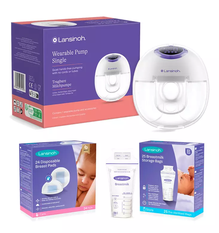 Rintapumppu Lansinoh Wearable Single kampanjapaketti. - Bröstpumpar - 54072pak - 1