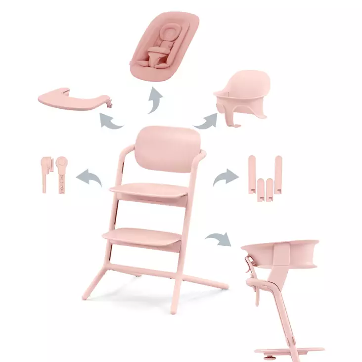 Starttipaketti Cybex Lemo 4 in 1 Pearl Pink & Training Tower. - Matstolar för barn - 521003191PAK - 1