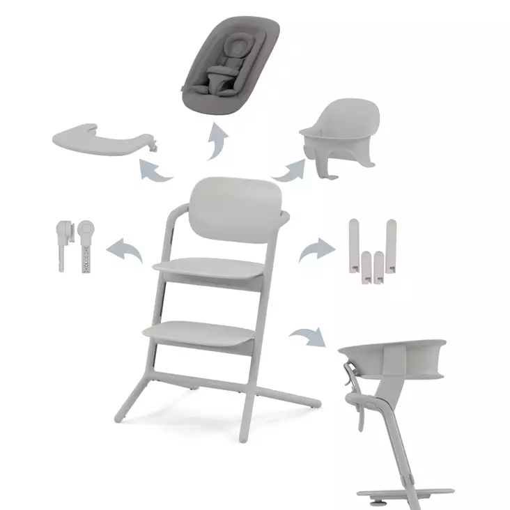 Starttipaketti Cybex Lemo 4 in 1 Suede Grey & Training Tower. - Matstolar för barn - 521003215PAK - 1