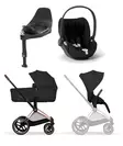Cybex Priam Comfort starttipaketti Rosegold/Sepia Black. - Barnvagnar och kombivagnar - 526000001STACLTPL - 1