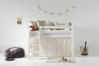 Modul ECO Lyx halv hög säng 70x160cm - vit - Sängmoduler - 37-0003-32-07M - 2