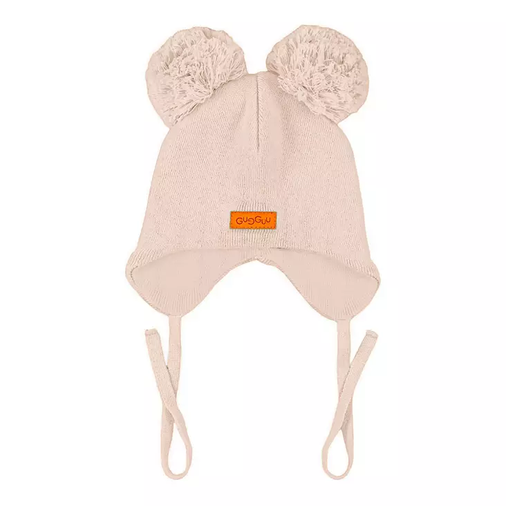 Gugguu Double Tuft Baby Puuvillapipo Light Brown. - Barnmössor - SS25CO717brown - 1