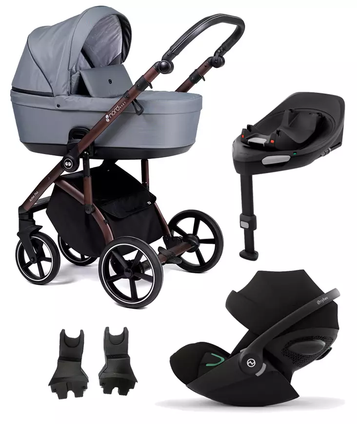 Nord Active PLUS starttipaketti BRONZE Black Grip, Sea Green. - Barnvagnar och kombivagnar - 287146STA3CLO - 1