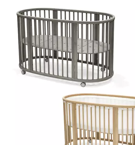 Stokke Sleepi V3 pinnas=C3=A4nky Hazy Grey ja Mesh Liner reunapehmuste=
=2E - Startpaket för en ny familj - 591403kamp - 1