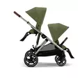 Tuplarattaat Cybex Gazelle S 2 Moss Green, kahdella istuimella. - Syskonvagn - 525000121tup - 1