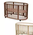 Stokke Sleepi V3 pinnasänky Warm Brown ja Mesh Liner reunapehmuste. - Stokke Sleepi produkter - 591404kamp - 1