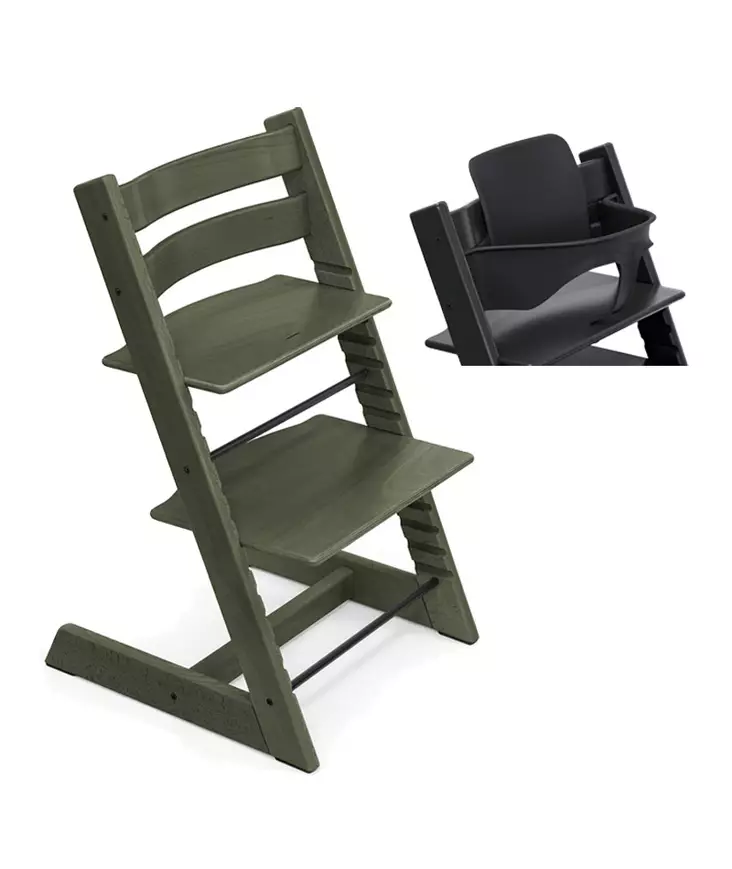 Tripp Trapp Starttipaketti Stokke 2 in 1 Marble Green. - Matstolar för barn - 100139MGSTAKAMP - 1