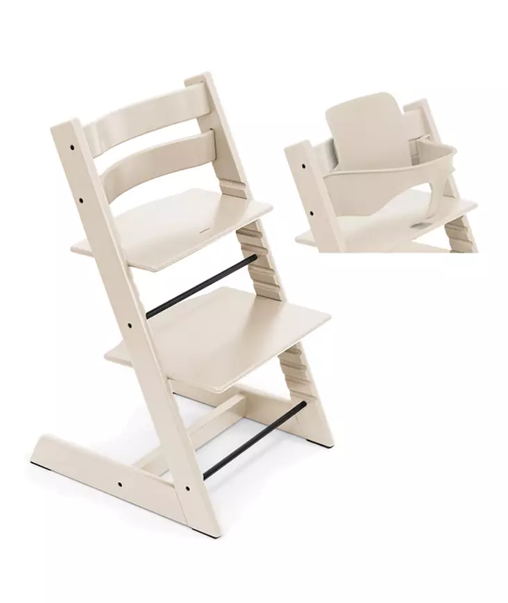 Tripp Trapp Starttipaketti Stokke 2 in 1 Vanilla White. - Matstolar för barn - 100139VVSTAKAMP - 1