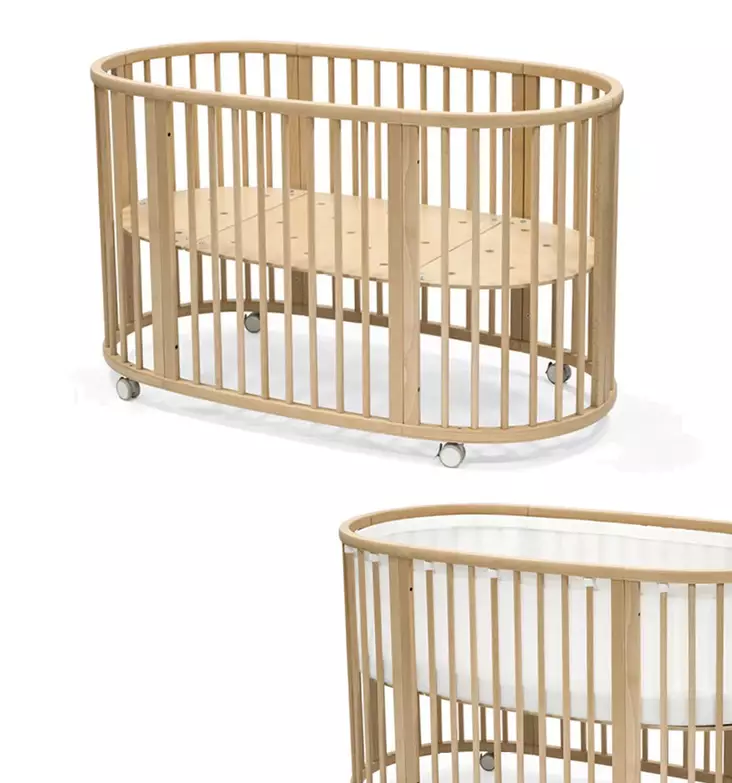 Stokke Sleepi V3 pinnas=C3=A4nky Natural ja Mesh Liner reunapehmuste. - Startpaket för en ny familj - 591401kamp - 1