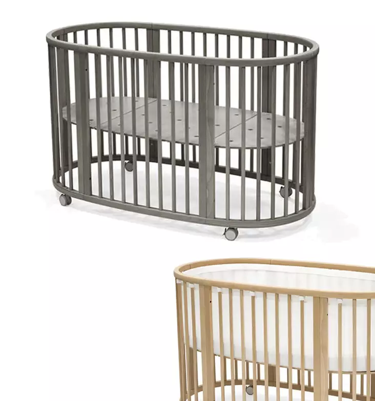 Stokke Sleepi V3 pinnas=C3=A4nky Hazy Grey ja Mesh Liner reunapehmuste=
=2E - Startpaket för en ny familj - 591403kamp - 1