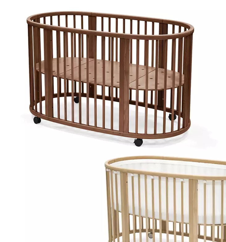 Stokke Sleepi V3 pinnasänky Warm Brown ja Mesh Liner reunapehmuste. - Stokke Sleepi produkter - 591404kamp - 1