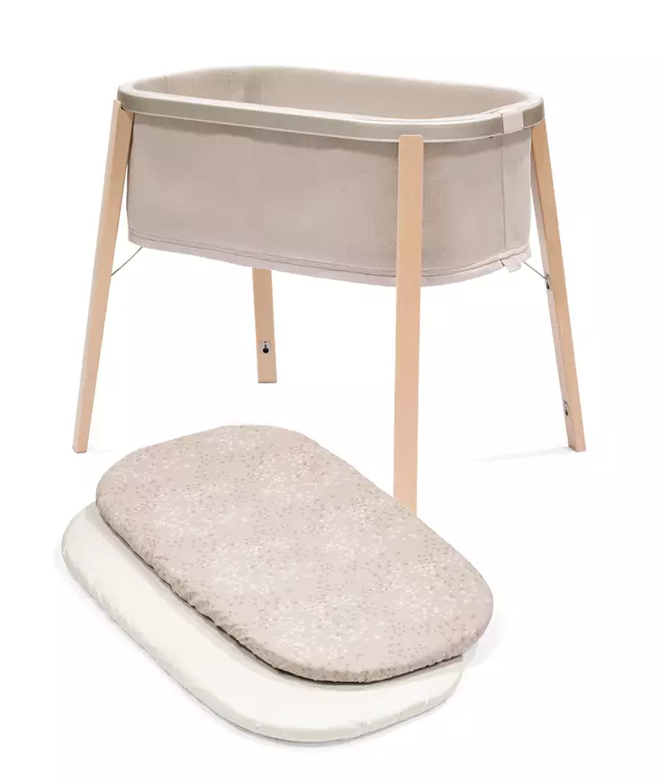 Stokke Snoozi s=C3=A4nky Sandy Beige ja muotolakanat 2-pack. - Spjälsängar och barnsängar - 629601kamp - 1