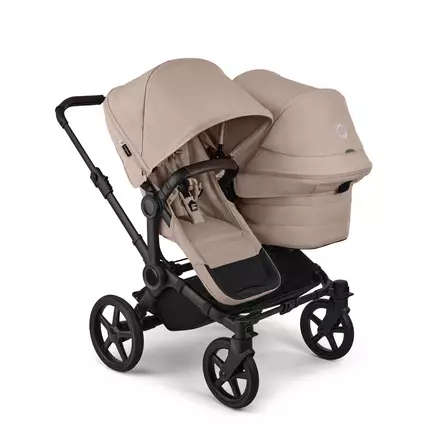 Bugaboo Donkey 6 starttipaketti Double Black/Desert Taupe ratasosa ensin - Barnvagnar och kombivagnar - 100370005STADOCLT - 2
