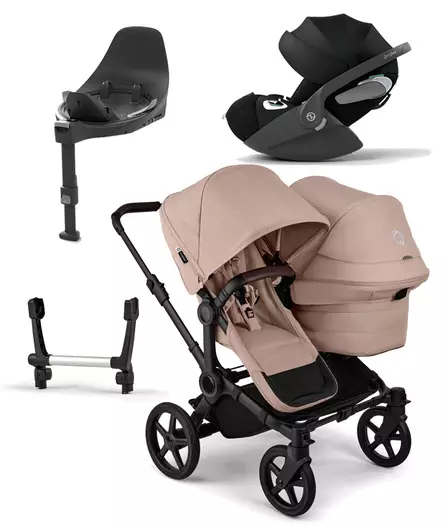 Bugaboo Donkey 6 starttipaketti Double Black/Desert Taupe - Barnvagnar och kombivagnar - 100370005STADOCLT - 1