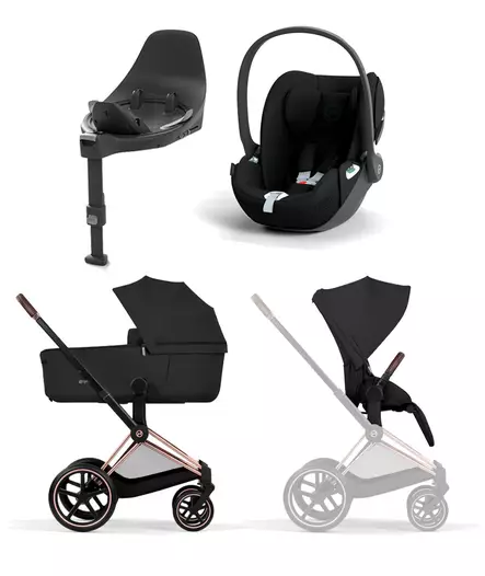 Cybex Priam Comfort starttipaketti Rosegold/Sepia Black. - Barnvagnar och kombivagnar - 526000001STACLT - 1