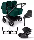 Bugaboo Donkey 6 starttipaketti Twin Black/Fern Green - Barnvagnar och kombivagnar - 100370006STATWCLT - 1