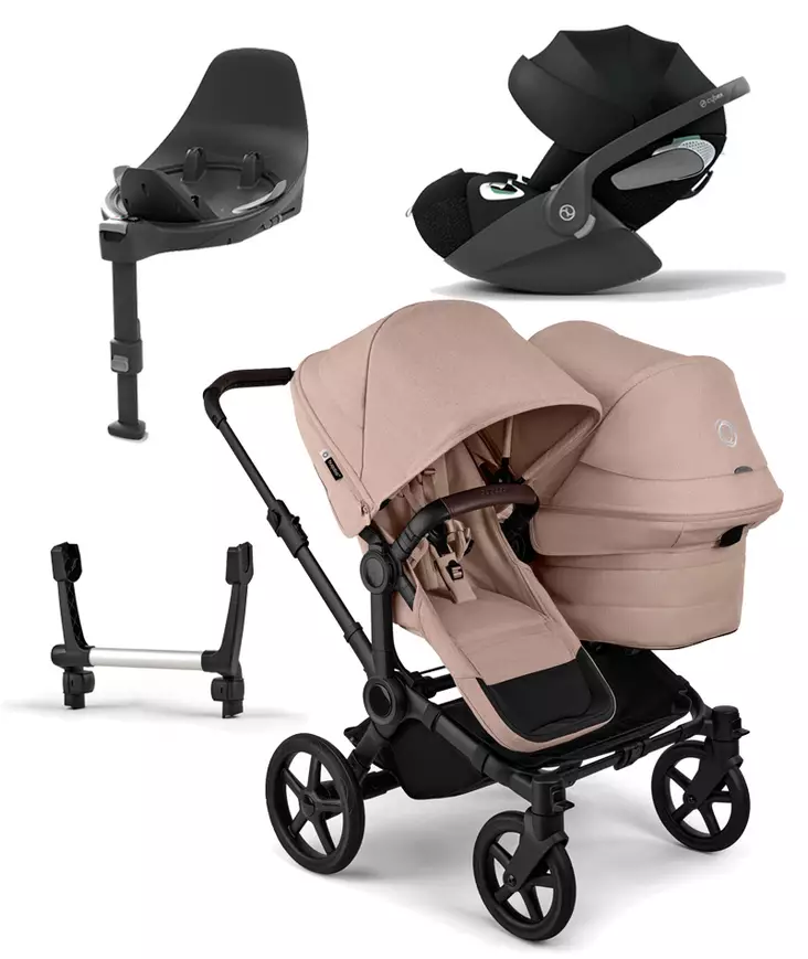 Bugaboo Donkey 6 starttipaketti Double Black/Desert Taupe - Barnvagnar och kombivagnar - 100370005STADOCLT - 1