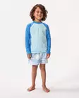 Rip Curl Icons UV-paita Blue Gum lapsella edestä. - Baddräkter och UV-kläder - TNHTRV - 3