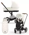 Cybex Priam 4 vaunut ja lämpöpussi Chrome/Brown, Off White. - Barnvagnar och kombivagnar - 521002319YFMOW - 1