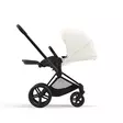 Cybex Priam 2023 rattaat värissä Off White makuuasennossa. -  -  - 3